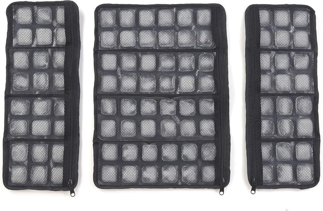 FlexiFreeze Ice Vest – Persönliche Kühlweste für Wärmeregelung, Marineblau Mit Reissverschluss., Mit