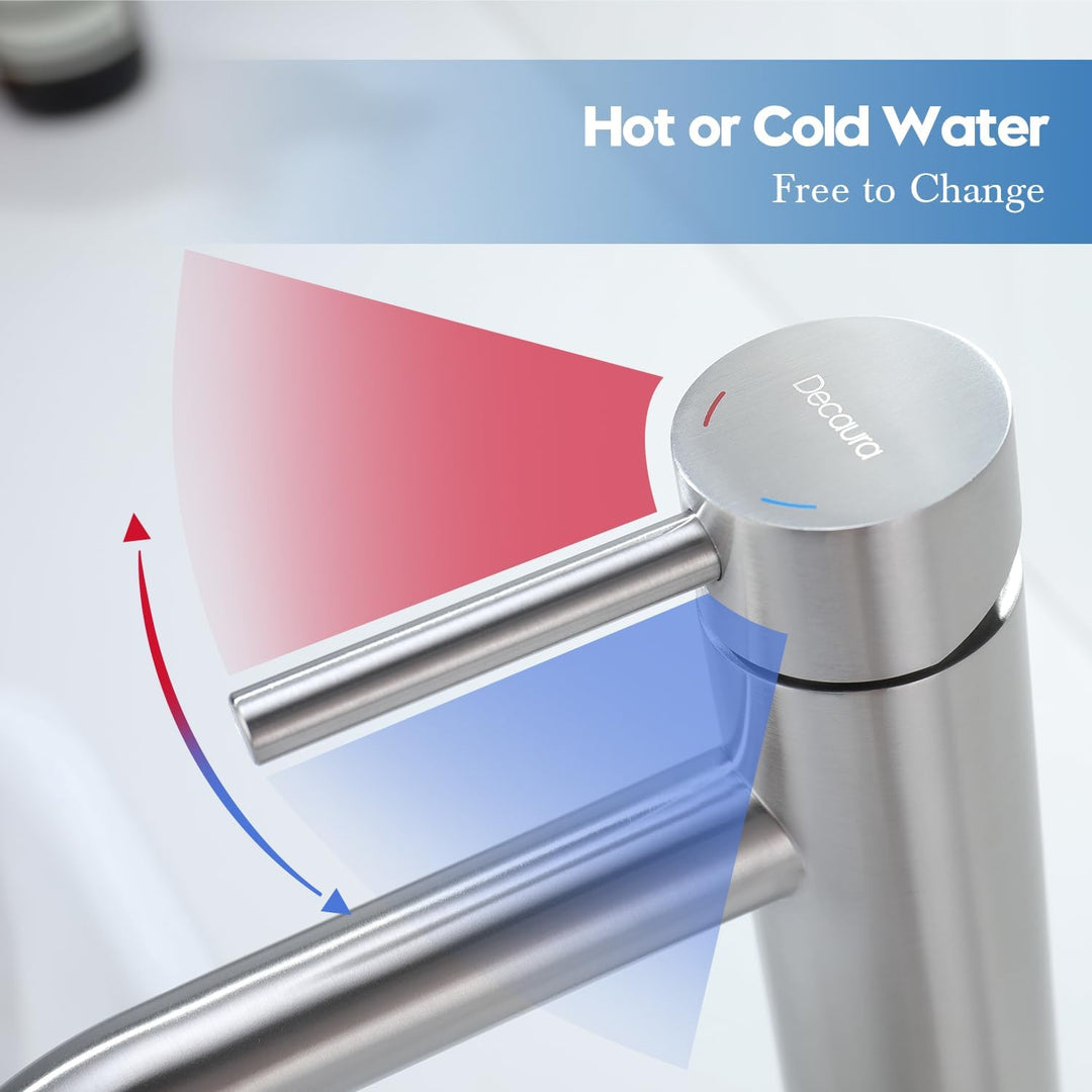 Decaura hoch Waschtischarmatur Badezimmer Bad Wasserhan Waschbecken Armatur Einhand Mischbatterie Ed