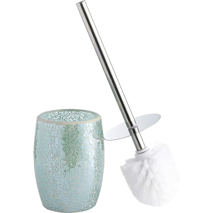 WHOLE HOUSEWARES Badezimmerzubehör Toilettenbürsten-Set – Toilettenbürste und Halter (Blaugrün), Bla