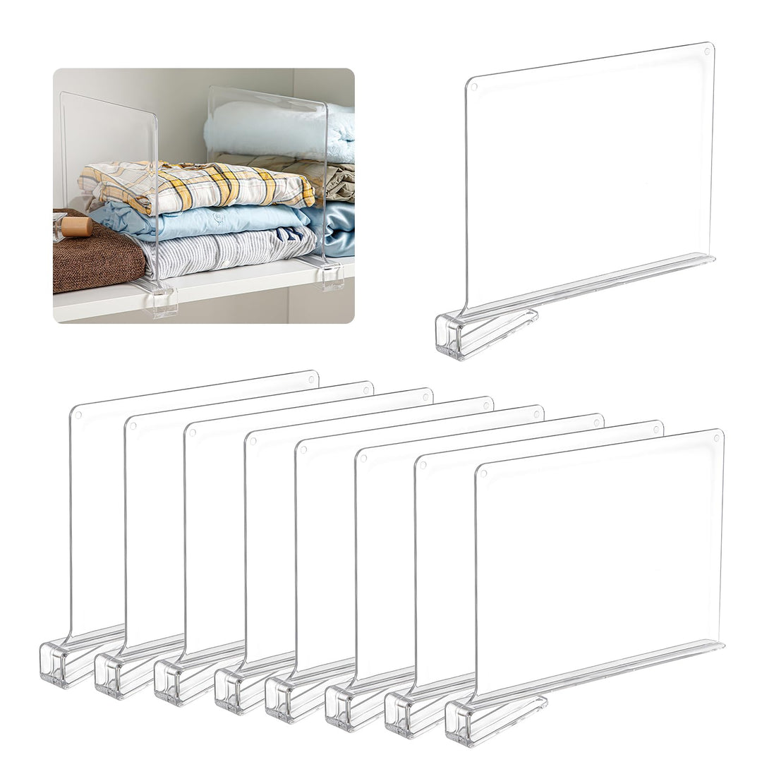Kasanni 8 StüCk Regaltrenner Transparente Acryl-Regaltrenner 30x20cm Multifunktionaler Regaltrenner