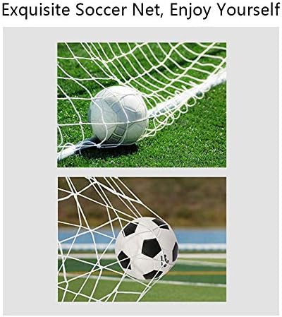 Dilwe Weisses Fussballnetz, grosses Fussballtrainings-Tornetz für das Fussballspiel-Wettkampftrainin