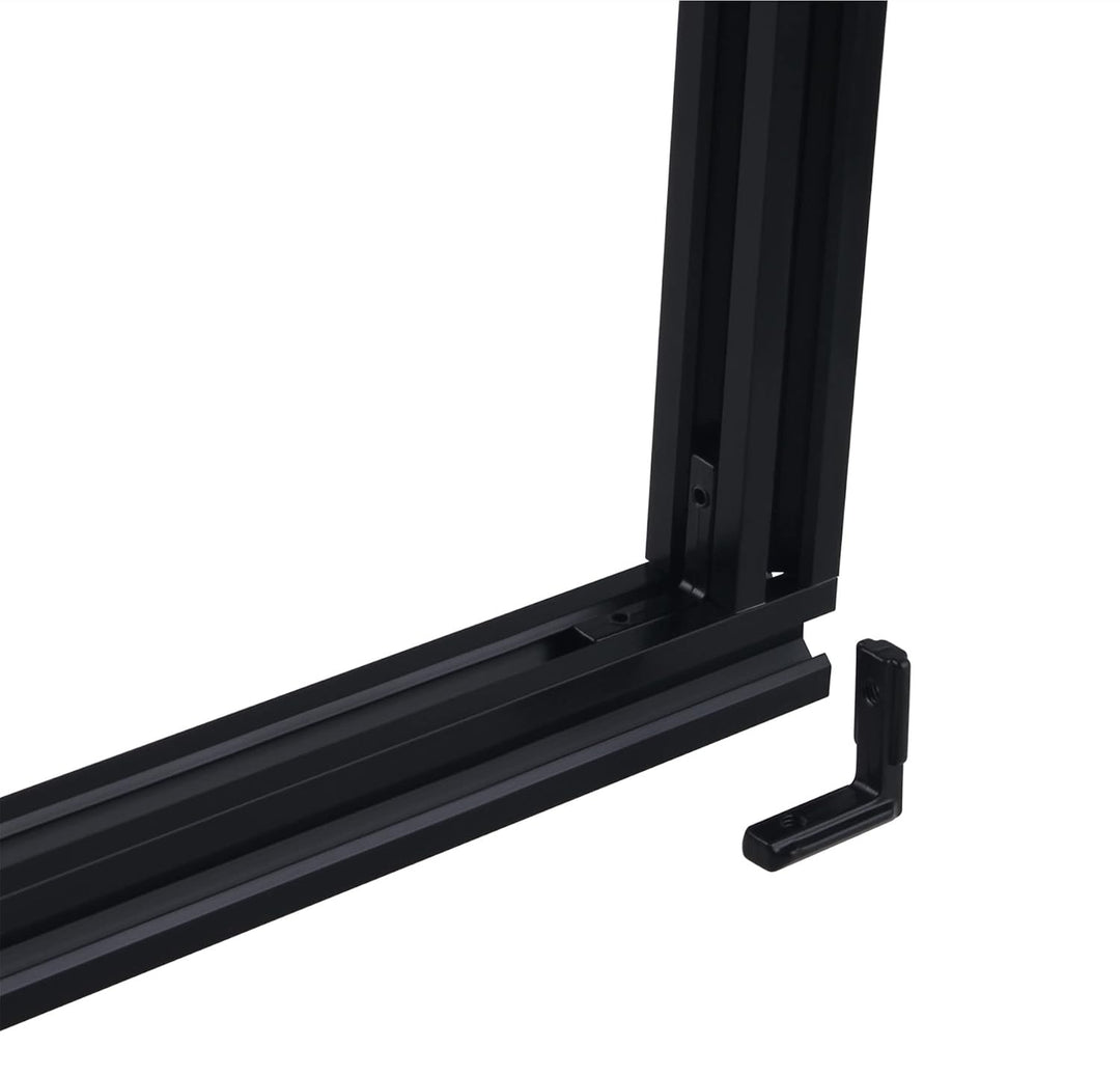 GooEquip 4 Stück 500mm Aluminiumprofil Extrusions 2020 V-Slot Schwarz Europäischer Standard Eloxiert