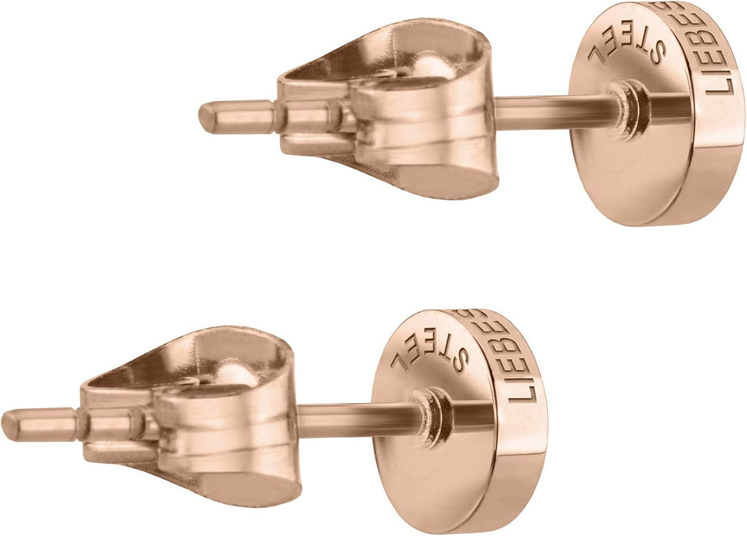 LIEBESKIND Halskette (Roségold, Edelstahl) Roségold Bundle mit Ohrringe LJ-0485-E-05, Roségold Bundl