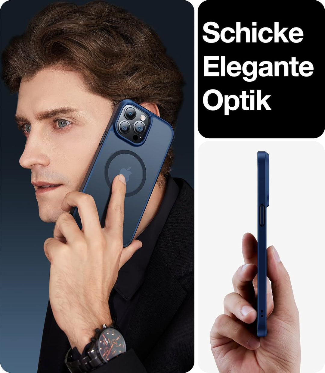 TORRAS Guardian-Mag für iPhone 15 Pro Hülle für MagSafe Zertifizierte Magnetkraft und Schutzkraft Ha