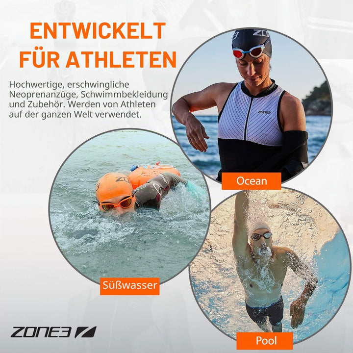 ZONE3 Unisex Dampf Schwimmbrille (1er Pack) Einheitsgrösse Photochromatisch, Schwarz/Neon-Orange, Ei