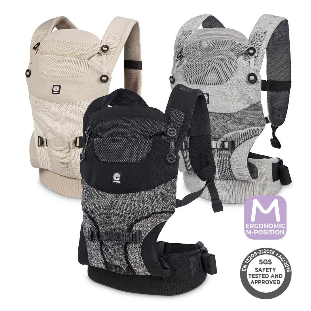 Dooky Carrier Terra Nova, Babytrage Neugeborene ab Geburt, Ergonomische Babytrage 0-3 Jahre, 3.5-15