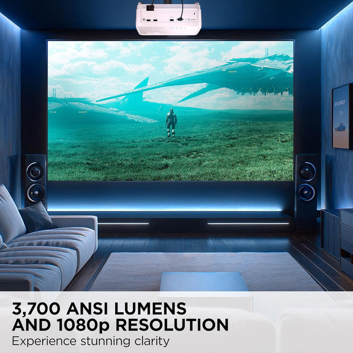 ViewSonic PX700HDH 1080p Full HD Projector, 3700 ANSI Lumens, 22,000:1 Contrast, 16ms Low Input Lag,
