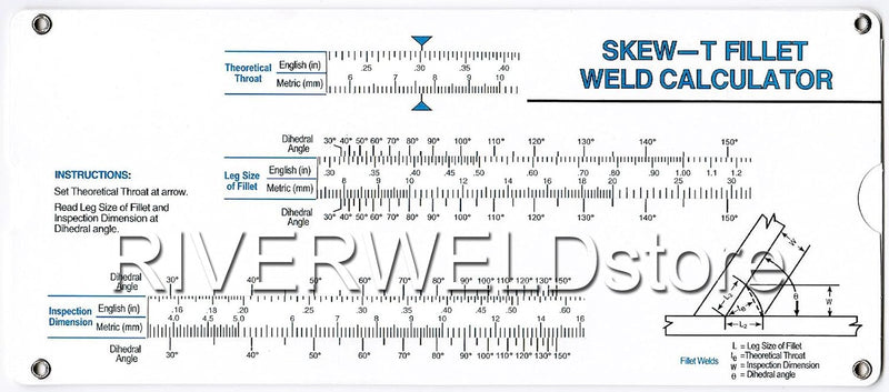 RIVERWELD Skew-t Ecknaht-Schweisslehre Schweissinspektionsprüfung Überprüfung des Winkels des vertik