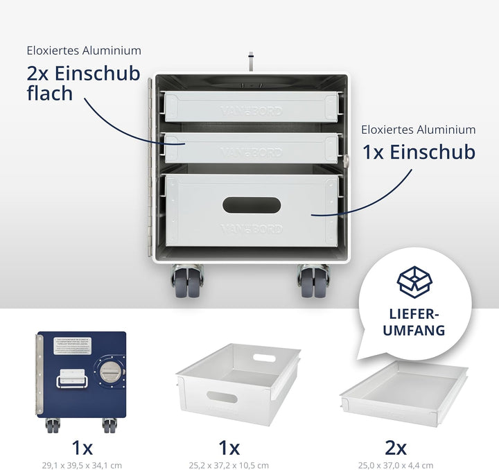 Rollcontainer mit Schubladen, Metallschrank, mobiler Aktenschrank, Schubladenschrank, Industrial Möb