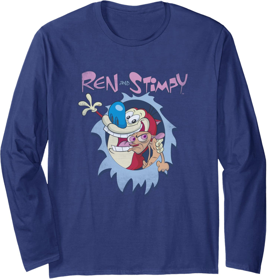Ren and Stimpy Best Frienemies Title Poster Langarmshirt