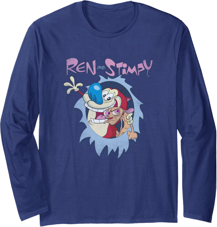 Ren and Stimpy Best Frienemies Title Poster Langarmshirt