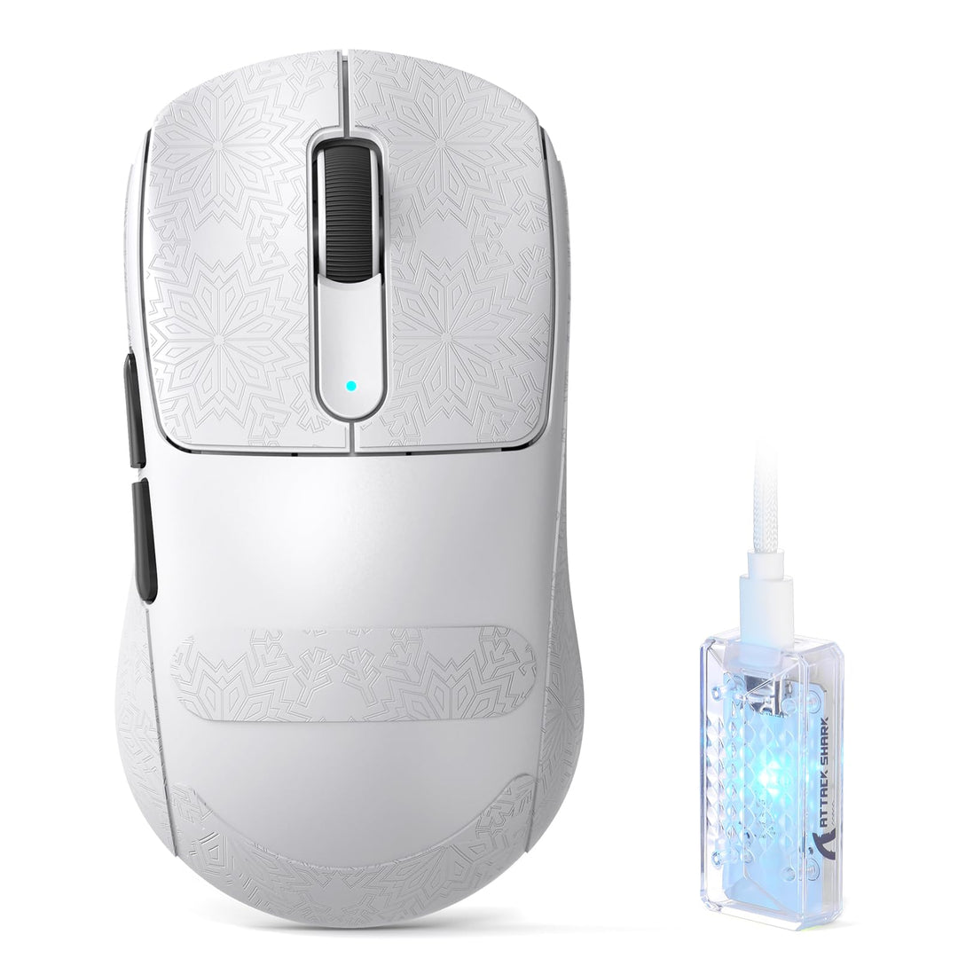 ATTACK SHARK V5 Kabellose Gaming Maus 53g, 20000 FPS, Optische Schalter, PAW3950MAX 42K DPI Sensor,