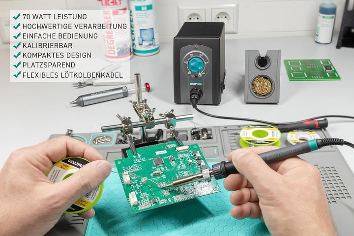 QUICK 969A+ analoge Industrie-Handlötstation 70W Arbeitstemperatur 200°-450°C regelbar, kalibrierbar
