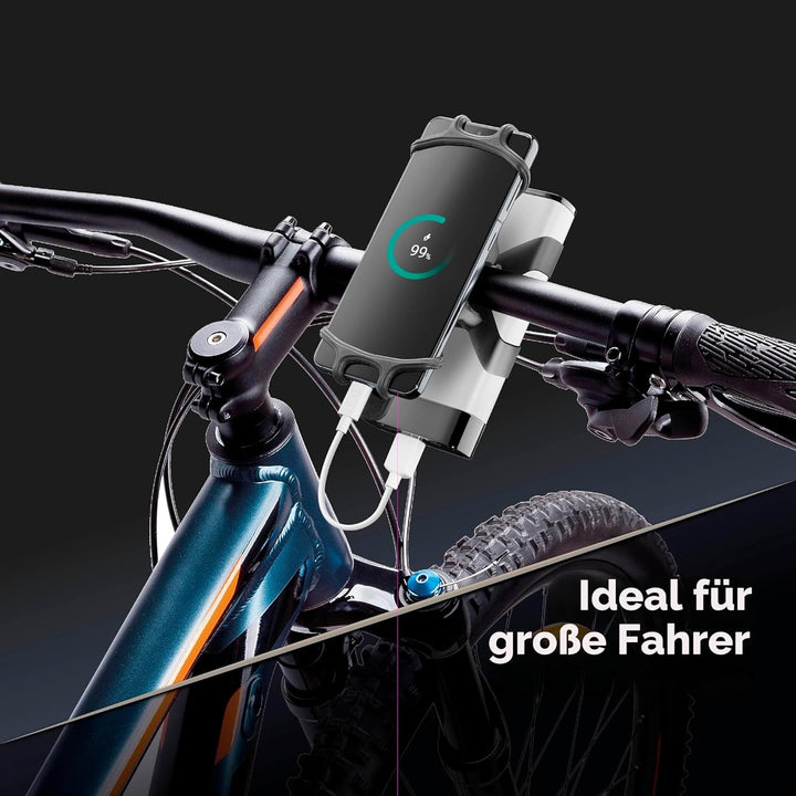 cellularline | Rider Power Bank | Halterung mit integriertem Band zum Befestigen der Powerbank am Le