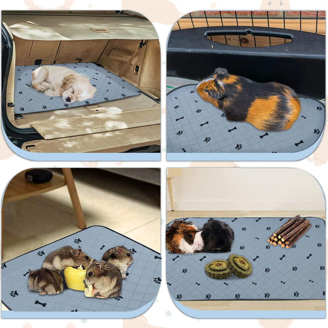 PICK FOR LIFE Saugfähige PIPI-Pads für Meerschweinchen, 2 Stück 90x120cm Waschbare PIPI-Pads für Kan