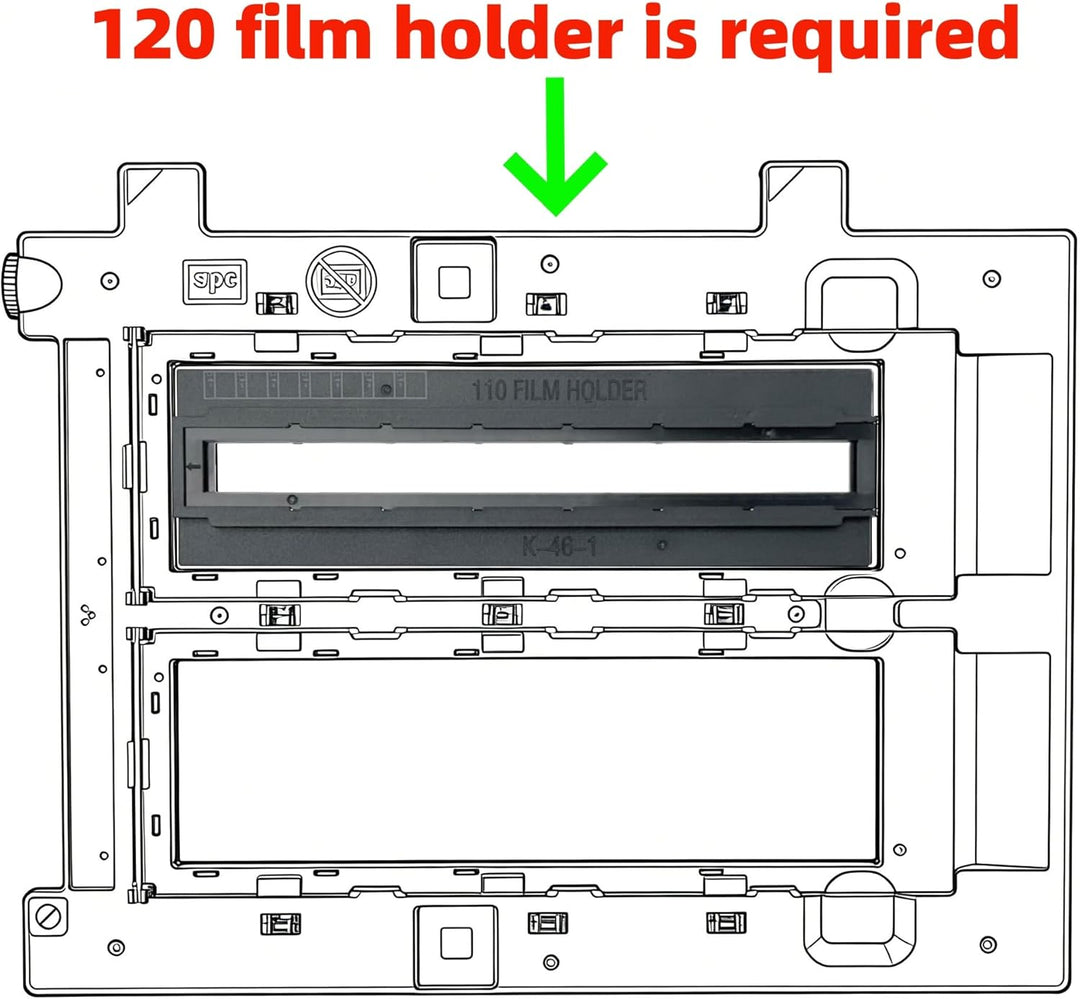 Photo Asp 110 Filmformatadapter Cover Guide Assy Scanning 16 mm Negative Halterung kompatibel mit Ep