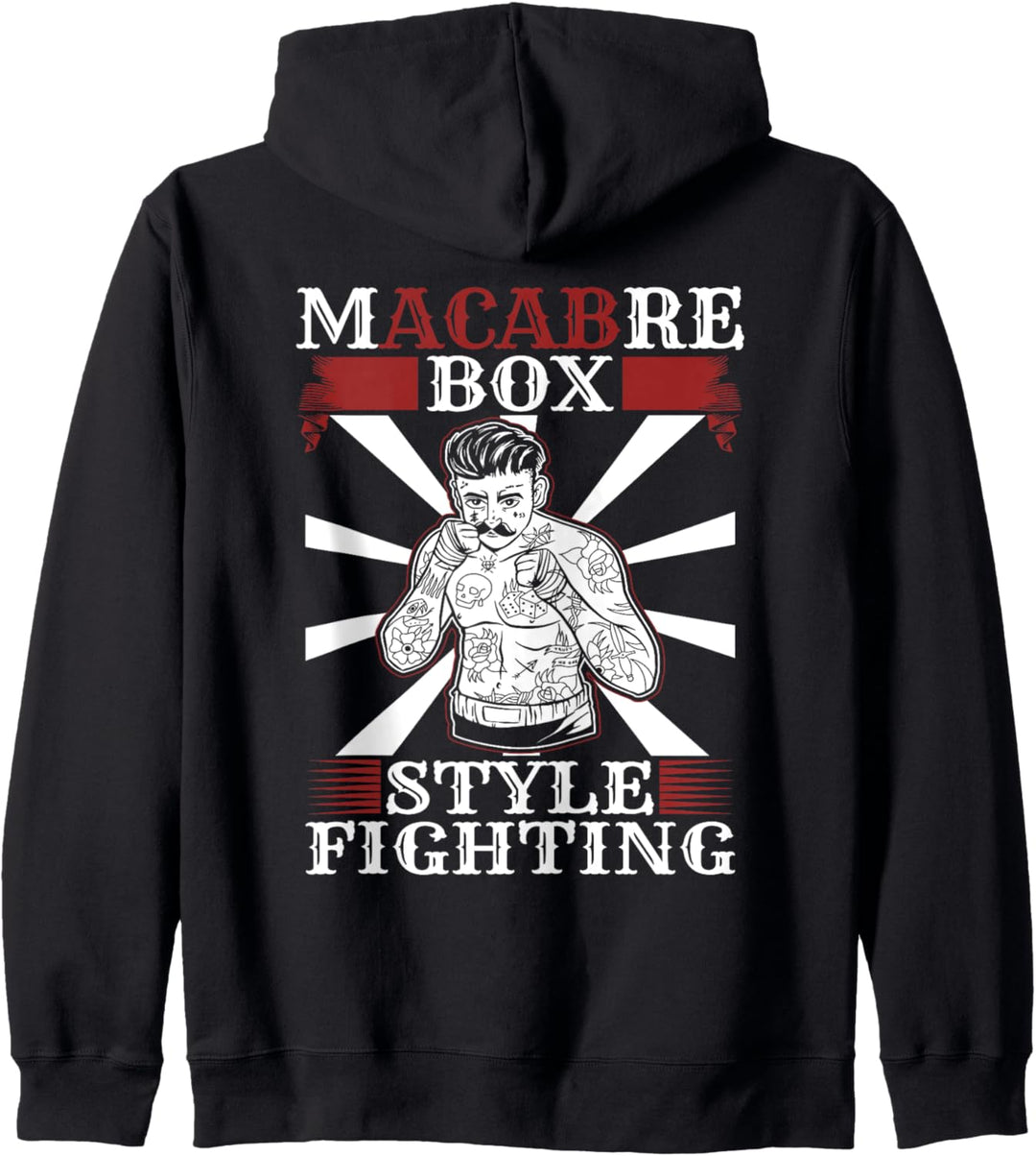 Hooligan Macabre Box Style Fighting Old School MMA Boxer Kapuzenjacke