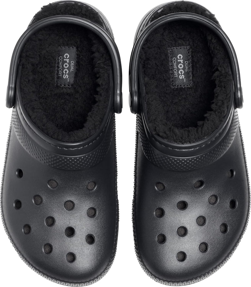 Crocs Unisex Classic Lined Clogs 33/34 EU Schwarz, 33/34 EU Schwarz