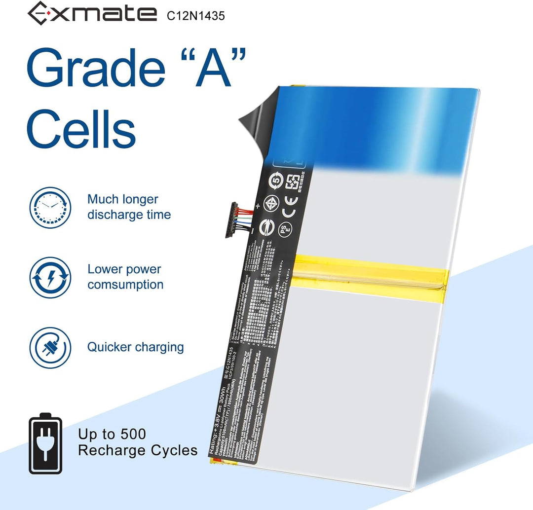 Exmate C12N1435 Laptop Akku Kompatibel für Asus Transformer Book T100HA T100 T100H T100HA-FU006T [3.