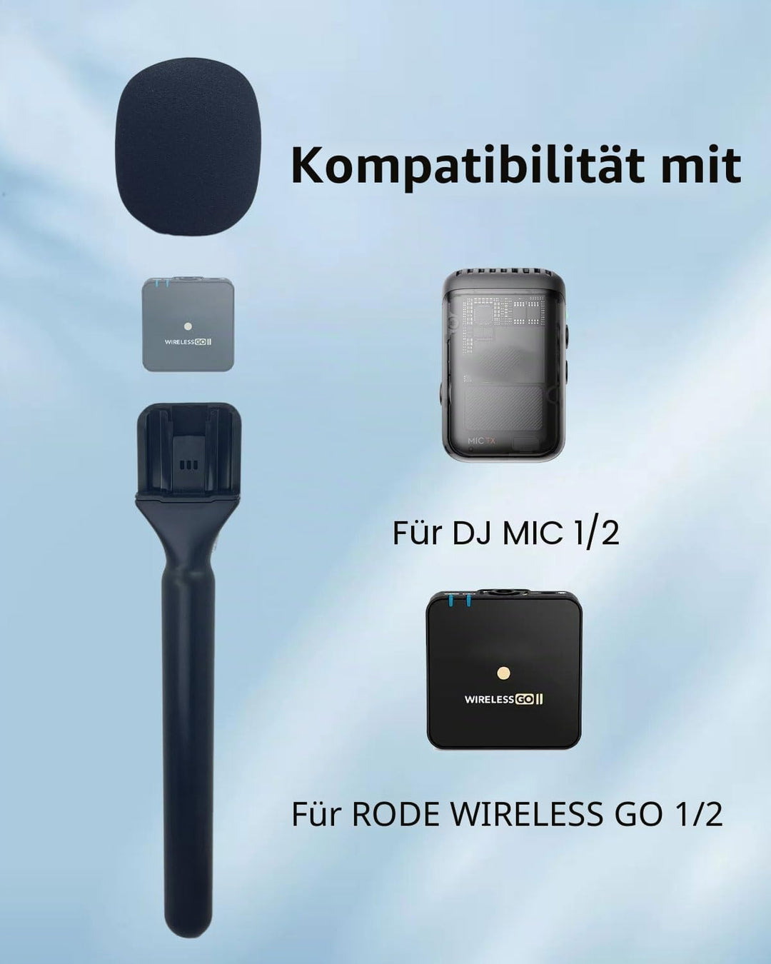 Mic Ständer Halter für DJI Mic Mini/1/2 für Rode Go/GO II für Hollyland Lark M2/A1, Interview Mikrof