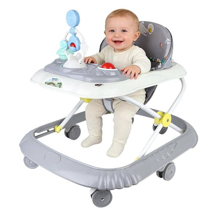 Lauflernhilfe 4 in 1, faltbar, für Babys, mit interaktivem Spielbrett mit Geräuschen, kippsichere Ba
