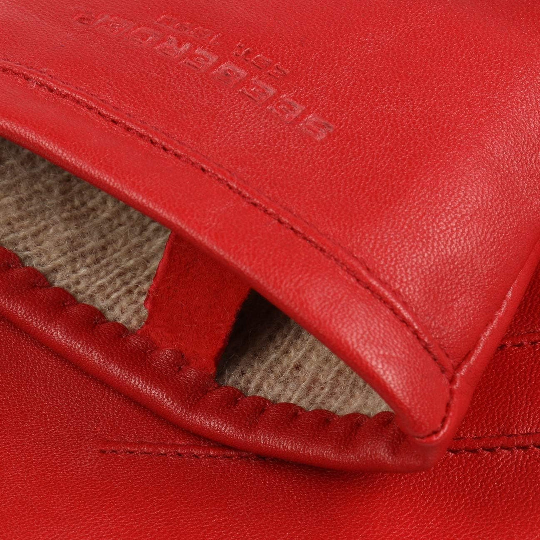 Seeberger Spencer Lederhandschuhe Handschuhe Damenhandschuhe Fingerhandschuhe (6 HS - rot)