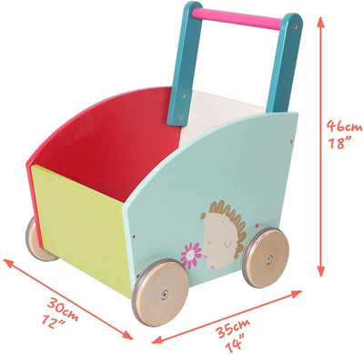 labebe - Lauflernwagen Holz Mädchen, Gehhilfe Baby Lauflernhilfe, Laufwagen Holz für Babys, Holz Pla