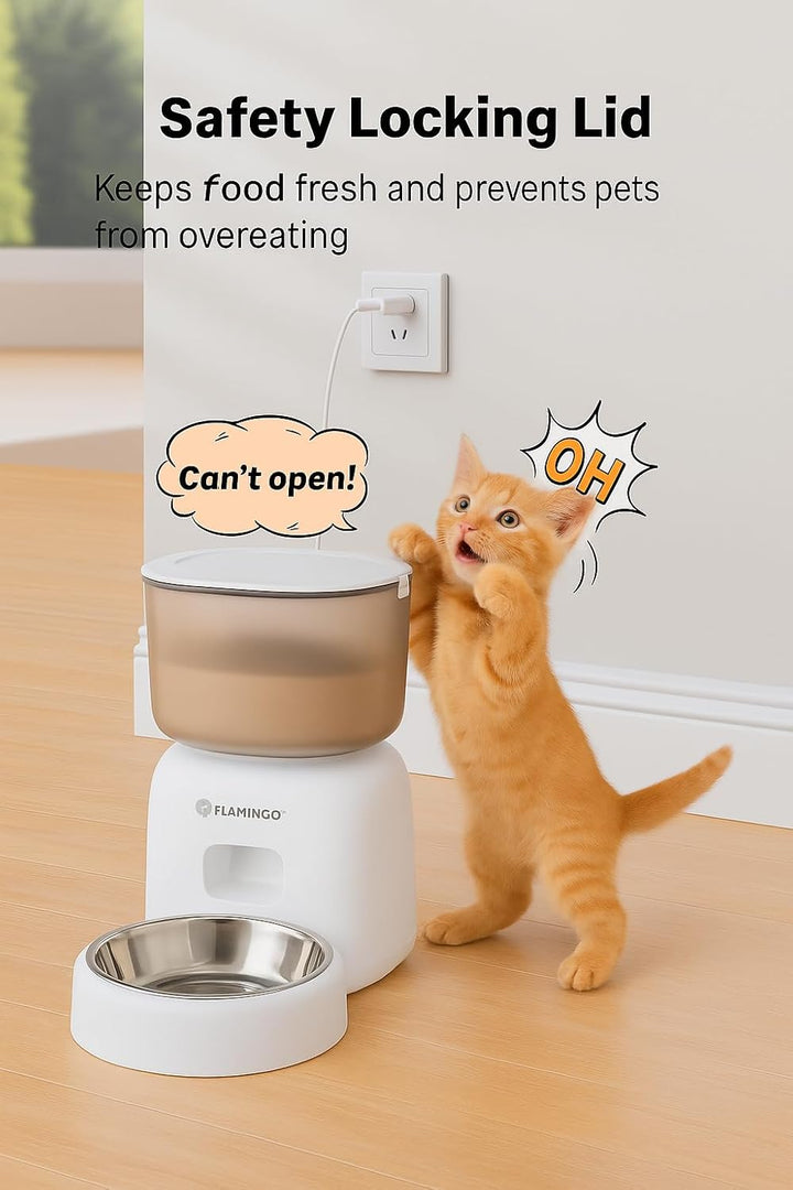 Futterautomat Katze - Futterautomat Hund - Futterautomat Katze Nassfutter - 3L Kapazität mit Timer u