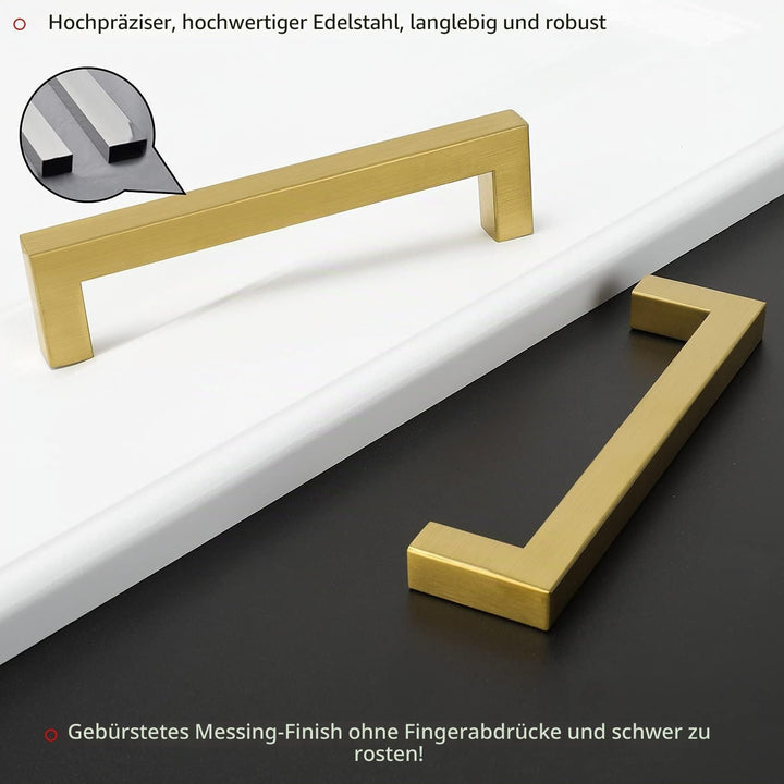 LONTAN 15 Stück Schrankgriffe Gold Möbelgriffe 128mm Goldene Griffe Möbel Möbelgriffe Gold Griffe fü
