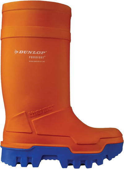 Dunlop C662343 Purofort Thermo Sicherheits Gummistiefel (42 EUR) (Orange)