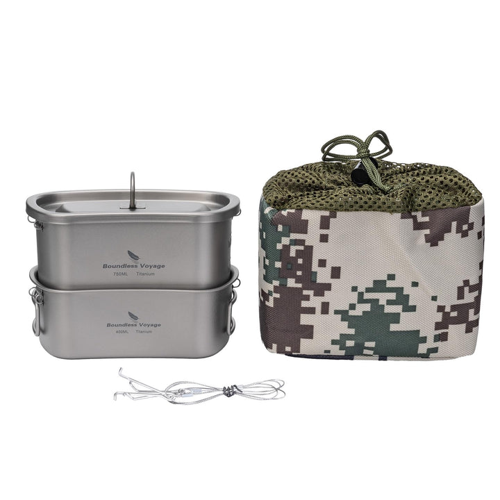 iBasingo Titan Feldflasche Camping Kochgeschirr Becher Militär Wasserflasche Outdoor Kantine Tassen