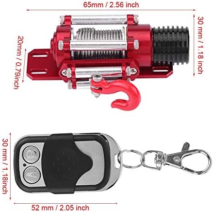 Tbest Seilwinde für Auto, RC, Spielzeug aus simuliertem Stahl, automatische Seilwinde, Metalldraht,