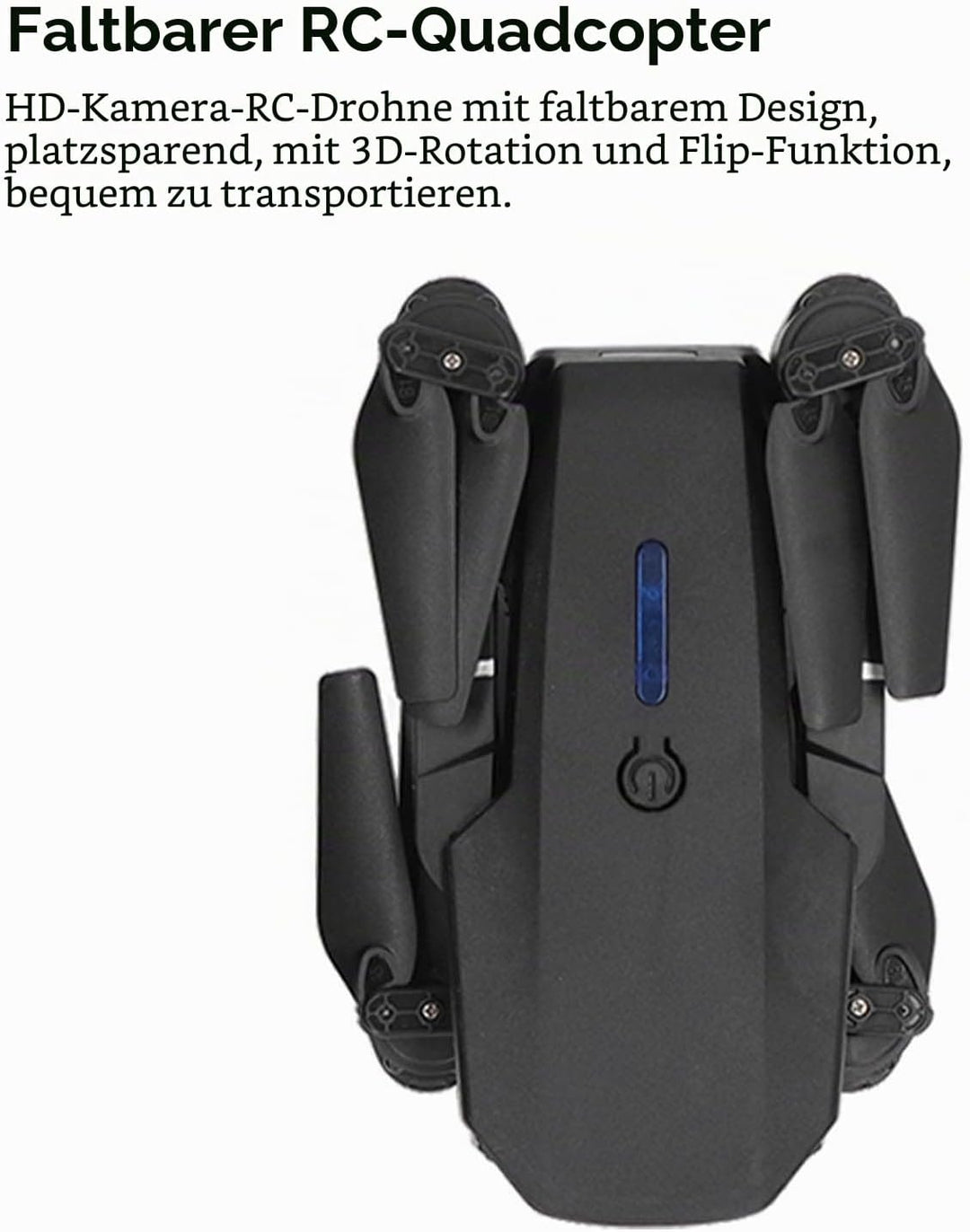 E88 Faltbare Drohnen mit 4K HD FPV Dual-Kamera, Drohne RC Quadcopter-Unterstützung APP-Steuerung, Fl