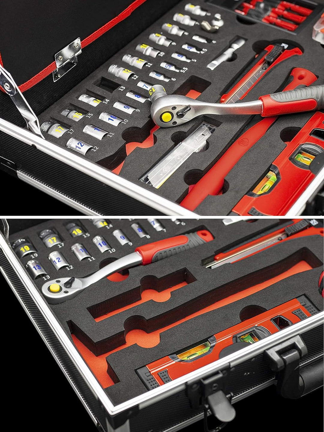 Meister Werkzeugkoffer 109-teilig - Stabiler Alu-Koffer - Werkzeug-Set - Für Haushalt, Garage & Werk