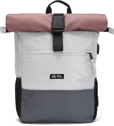 Ela Mo Rucksack Damen Schön, Komfortabel und Durchdacht 18 L (Night Edition - Peach), Night Edition