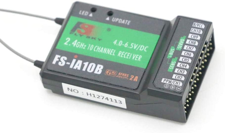 Yangers Flysky FS-IA10B Receiver, 10 Kanäle 2.4GHz AFHDS 2A RC Transmitter Receiver für RC Transmitt