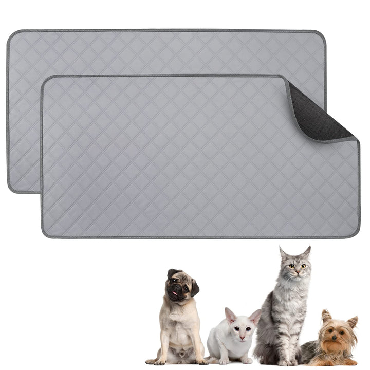 VavoPaw Kleintier Teppich Saugfähige Käfigmatte, 2 PCS 120x60cm Liner Fleece Wiederverwendbar Pad mi