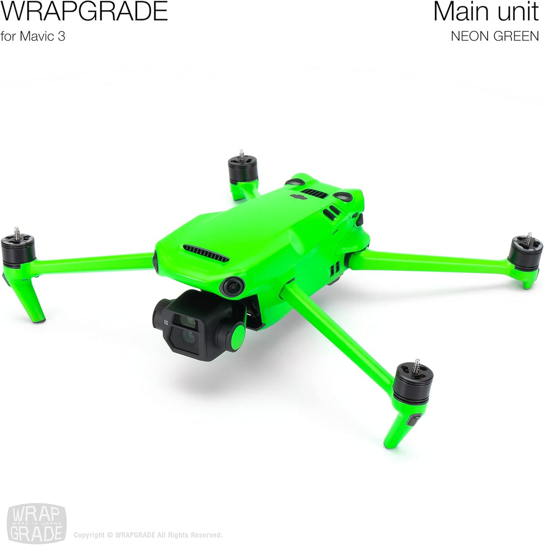 WRAPGRADE Skin Kompatibel mit DJI Mavic 3 Pro Full Wrap (NEON GREEN) Neon Green / Pro, Neon Green /