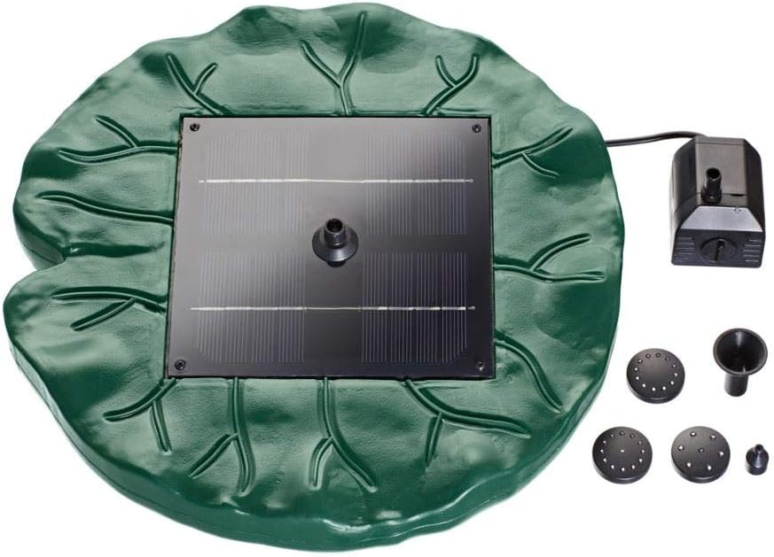 Pontec 40280 PondoSolar Lily Island - Solarwasserspielpumpe mit Akku / schwimmendes Wasserspiel / So