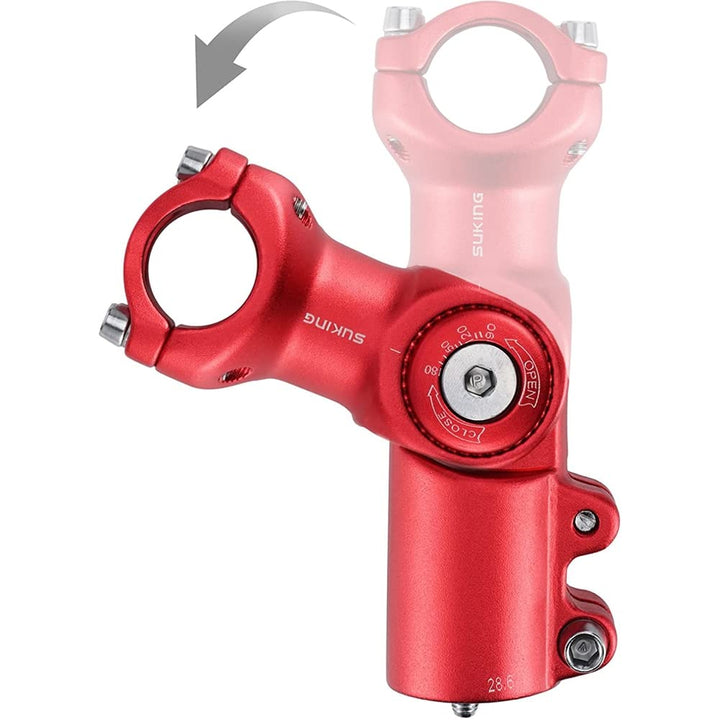 BESNIN Fahrrad Vorbau,Radfahren MTB Vorbau 0-90° 31.8MM OR 25.4MM 60/93/100mm Mountainbike Lenker Vo