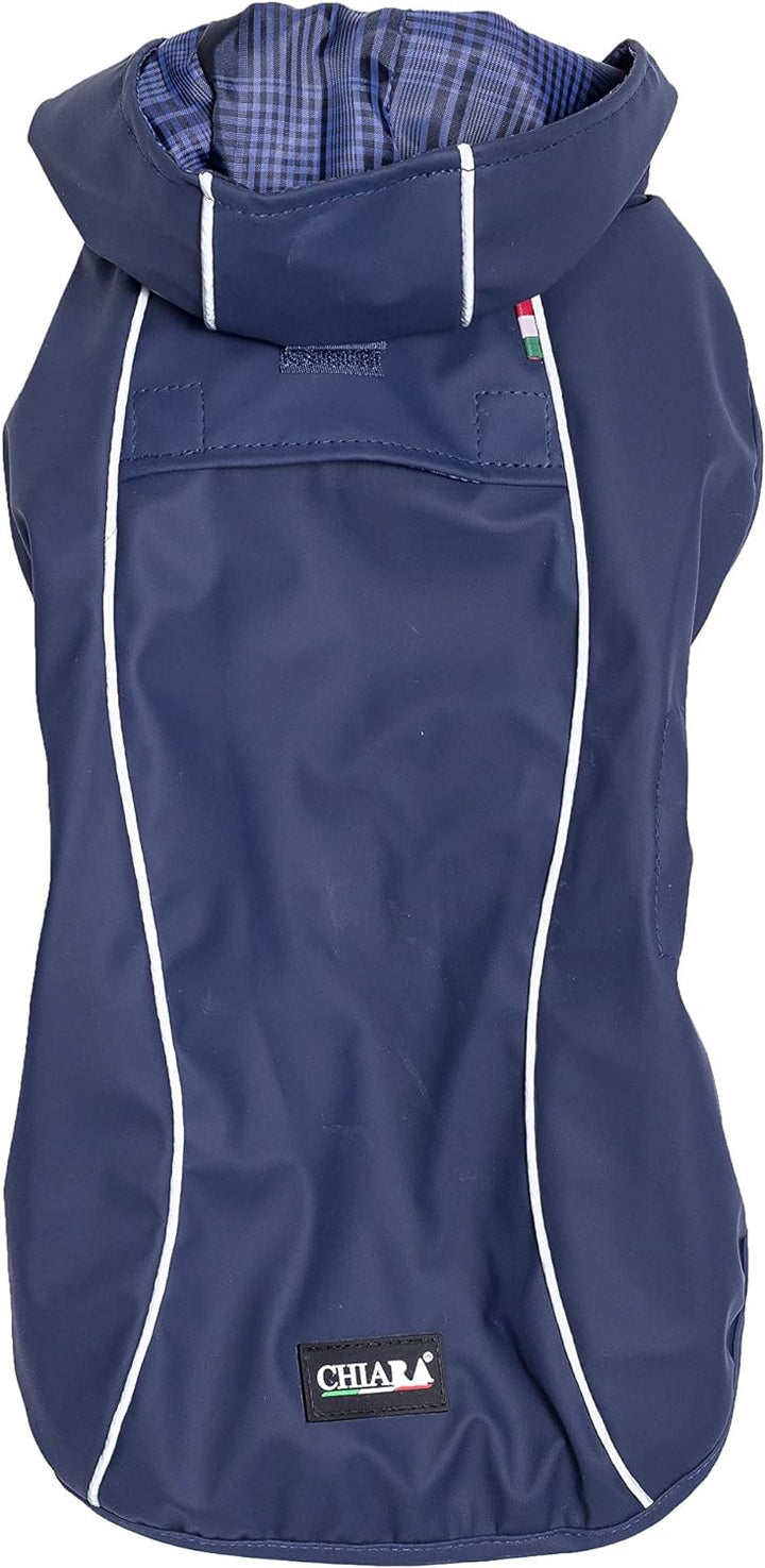 CHIARA Scotty Regenjacke mit Geschirr CHJ-Y1811BL-S-CHIARA-Regenmantel, Regencape (Grösse: S, Materi