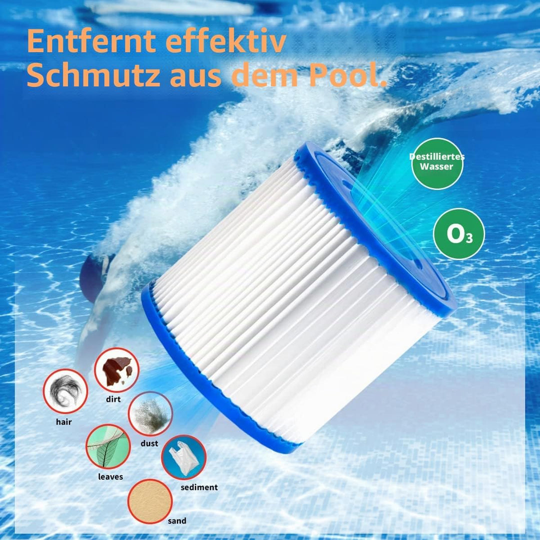 WuYan 4 x Filter für Poolpure Summer Escapes Filter Typ D, Summer Waves P57100102, für SFS-350 RP-35