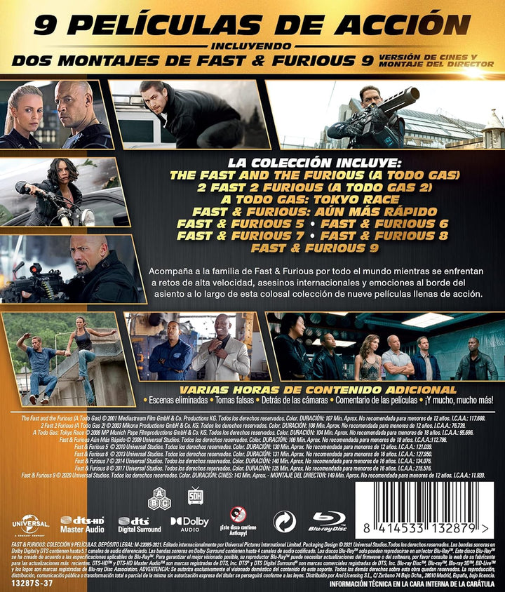 Fast & Furious Pack 1-9 - BD