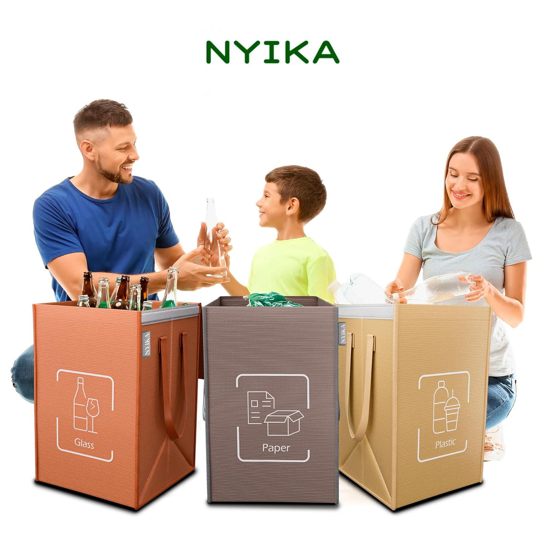 NYIKA Recycling System - Altglas Sammelbehälter - Pfandflaschen Aufbewahrung - Leergut Sammelbehälte
