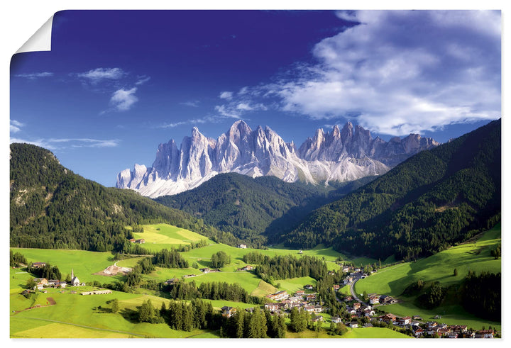 ARTland Poster Kunstdruck Wandposter Bild ohne Rahmen 120x80 cm Querformat Alpenbilder Landschaft Be