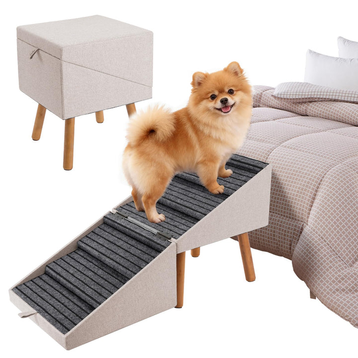 Hunderampe für Bett und Couch, Hundetreppe für grosse, mittlere und kleine Hunde, klappbare 2-in-1-H