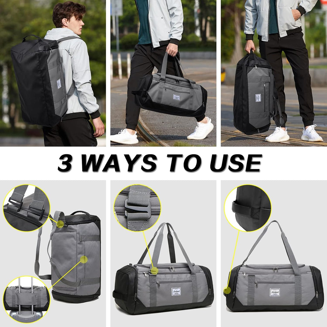 Laripwit Reisetasche Herren 40L Mittelgross Sporttasche mit Schuhfach und Nassfach Weekender Travel