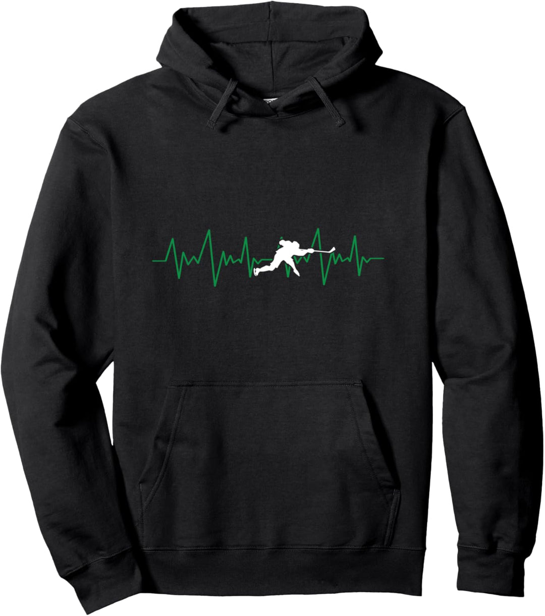 Hockeyspiel Eishockey Herzschlag Hockeyschläger Geschenk Pullover Hoodie
