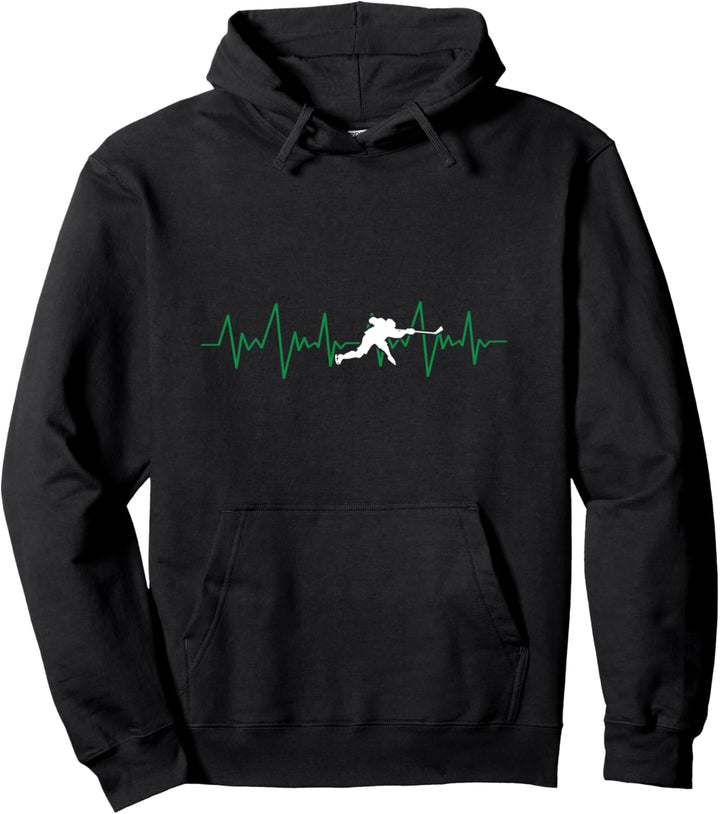 Hockeyspiel Eishockey Herzschlag Hockeyschläger Geschenk Pullover Hoodie