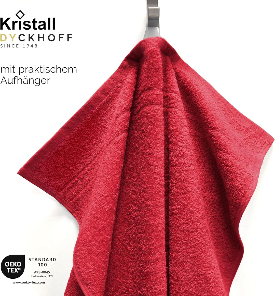 Dyckhoff Handtuch-Set, Baumwolle, rot, 26 x 36 cm, Rot